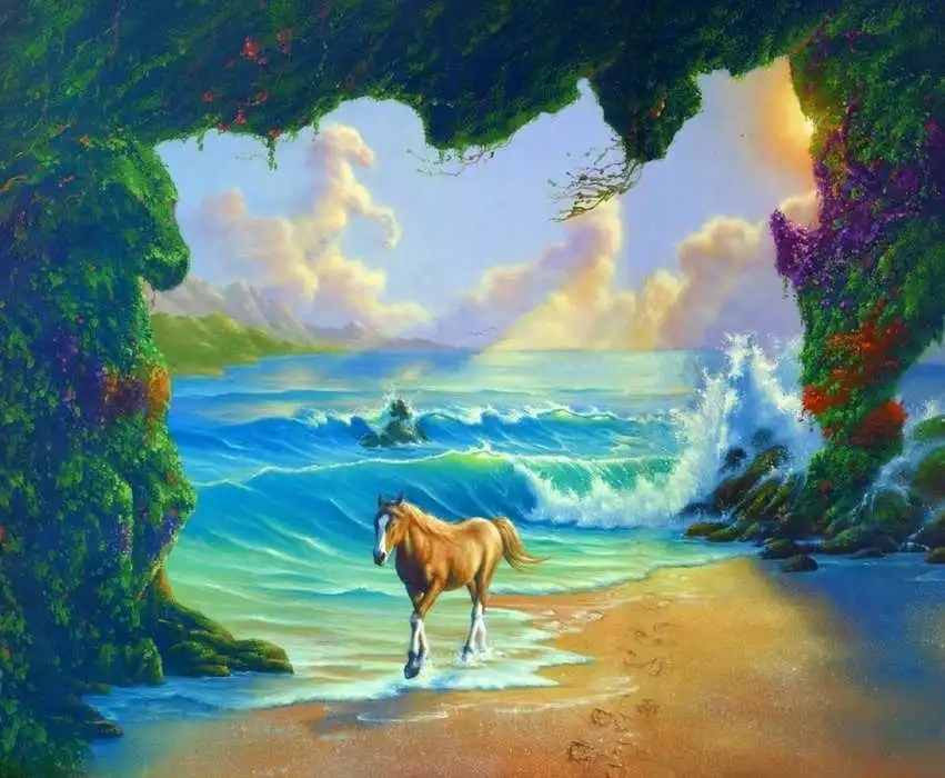 where are the seven horses hidden in the picture